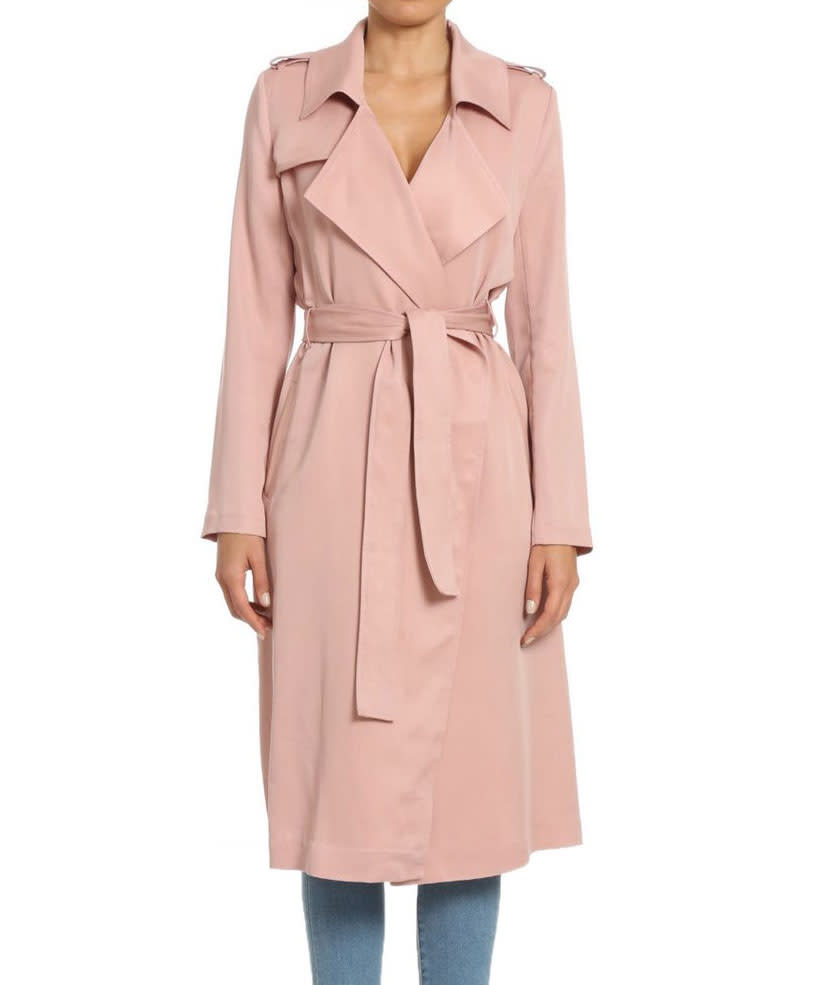 Badgley Mischka Long Trench Coat