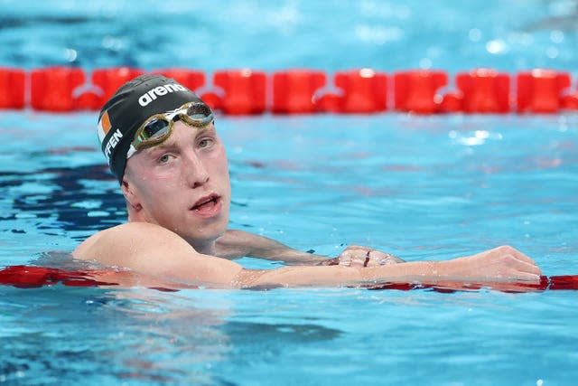 Daniel Wiffen after competing in the men's 1500 metres final