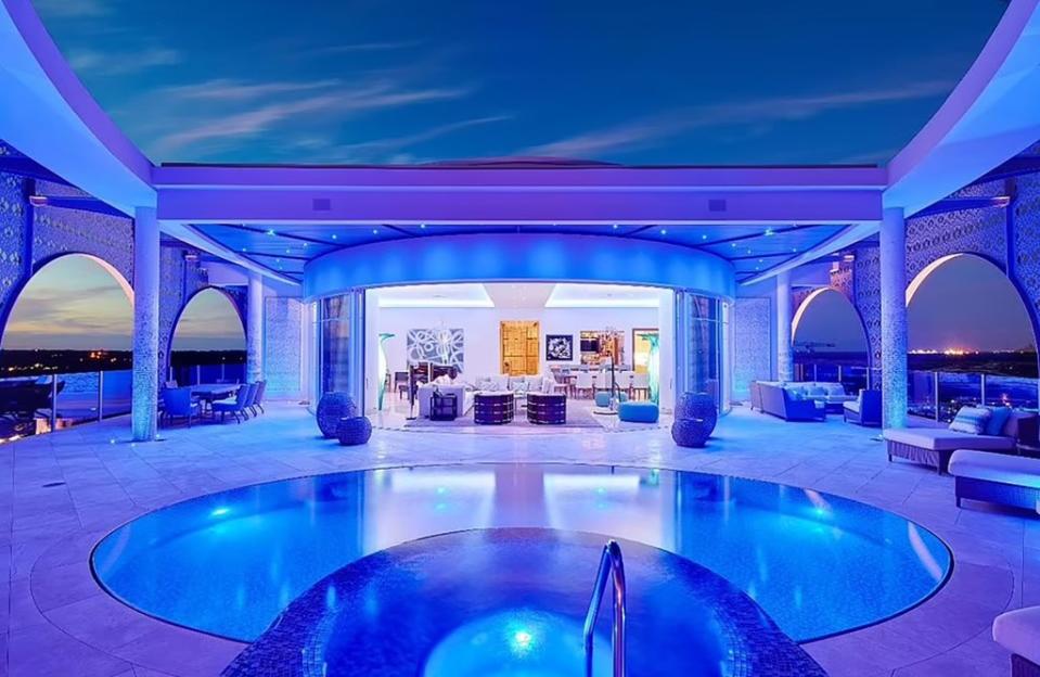 The penthouse pool and spa. Seaside Real Estate/ Bahamas MLS