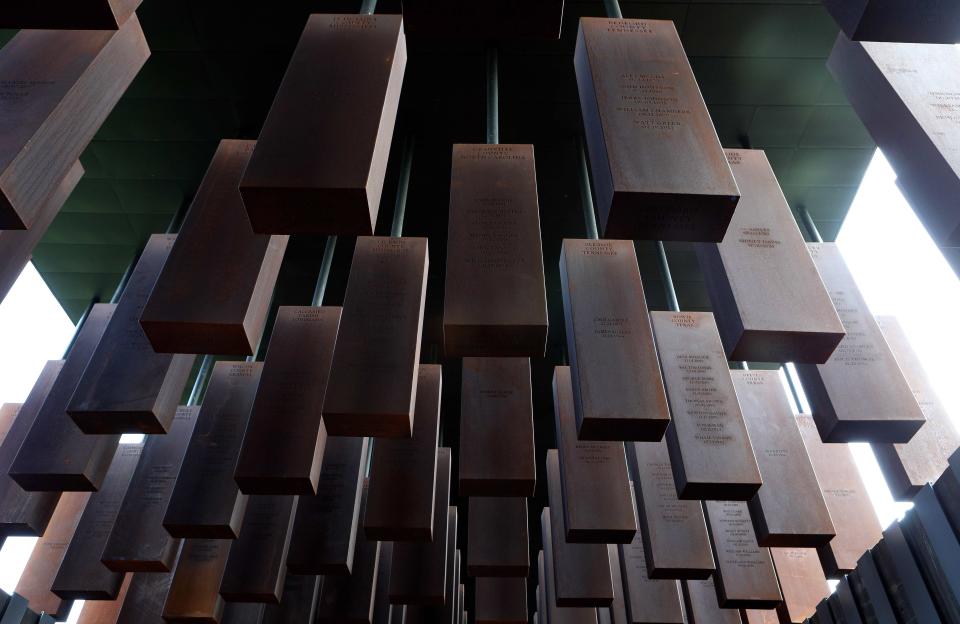 The National Memorial for Peace and Justice, in Montgomery, Alabama, is the nation’s first monument dedicated to the legacy of enslaved Black people, people terrorized by lynching, African Americans humiliated by racial segregation and Jim Crow, and people of color burdened with contemporary presumptions of guilt and police violence.