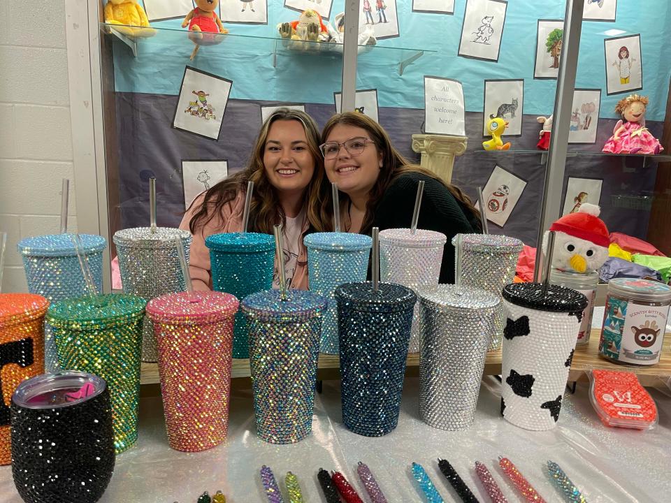 Haylee Maniaci and Ravyn Blazuk share their hand-decorated cups and pens for a little something different.