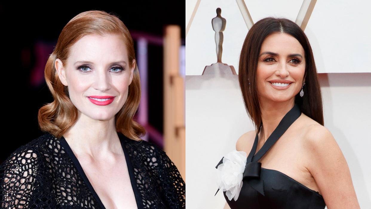 Jessica Chastain and Penelope Cruz are facing controversy over 'The 355'. (Credit: Ian West/PA Images/Rick Rowell via Getty Images)