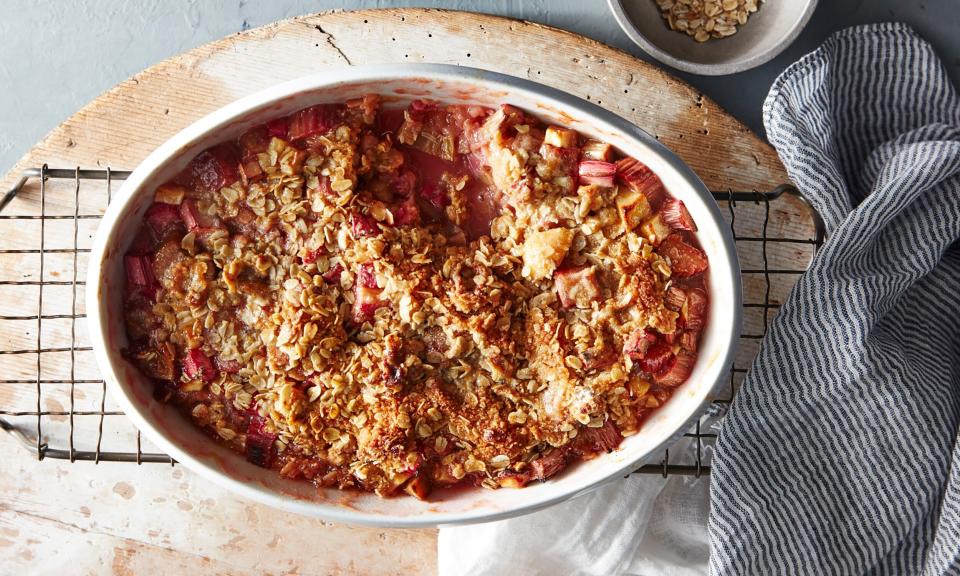 Rhubarb-Apple Crisp Will Make Everything OK for a Few Minutes