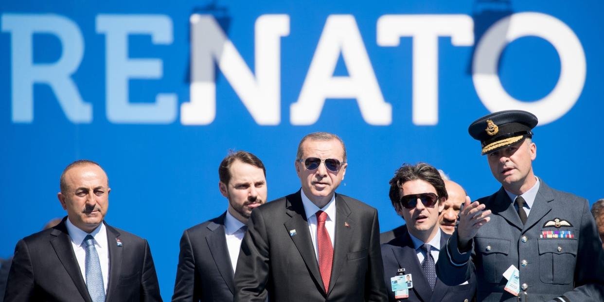 Turkish President Recep Tayyip Erdogan at NATO