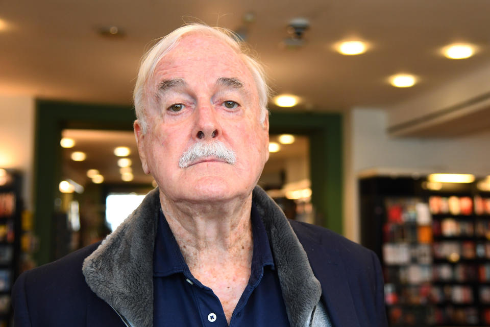 LONDON, ENGLAND - SEPTEMBER 10: John Cleese during a book signing at Waterstones Piccadilly to promote his book 