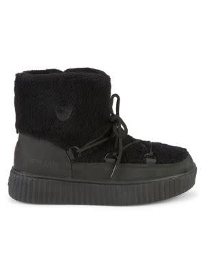 2) Pajar Canada Ewa Shearling-Trimmed & Faux Fur-Lined Nubuck Winter Boots