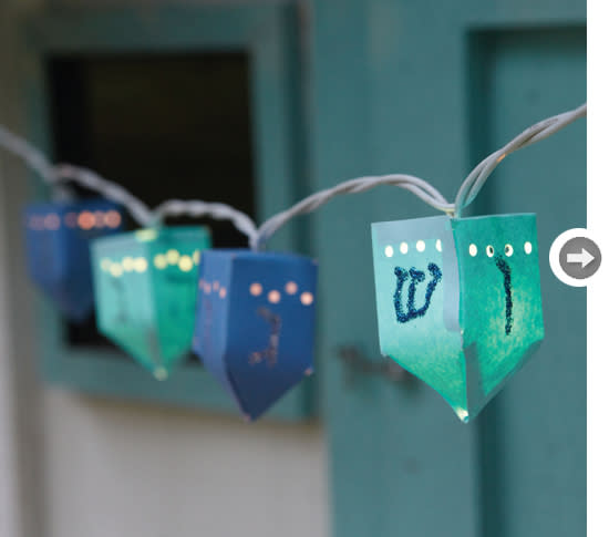 DIY Dreidel String Lights