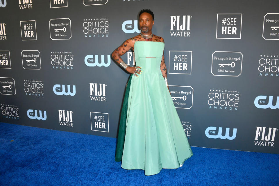 Billy Porter attends the 25th Annual Critics’ Choice Awards on Jan. 12, 2020 in Santa Monica, California. (Photo by Frazer Harrison/Getty Images)