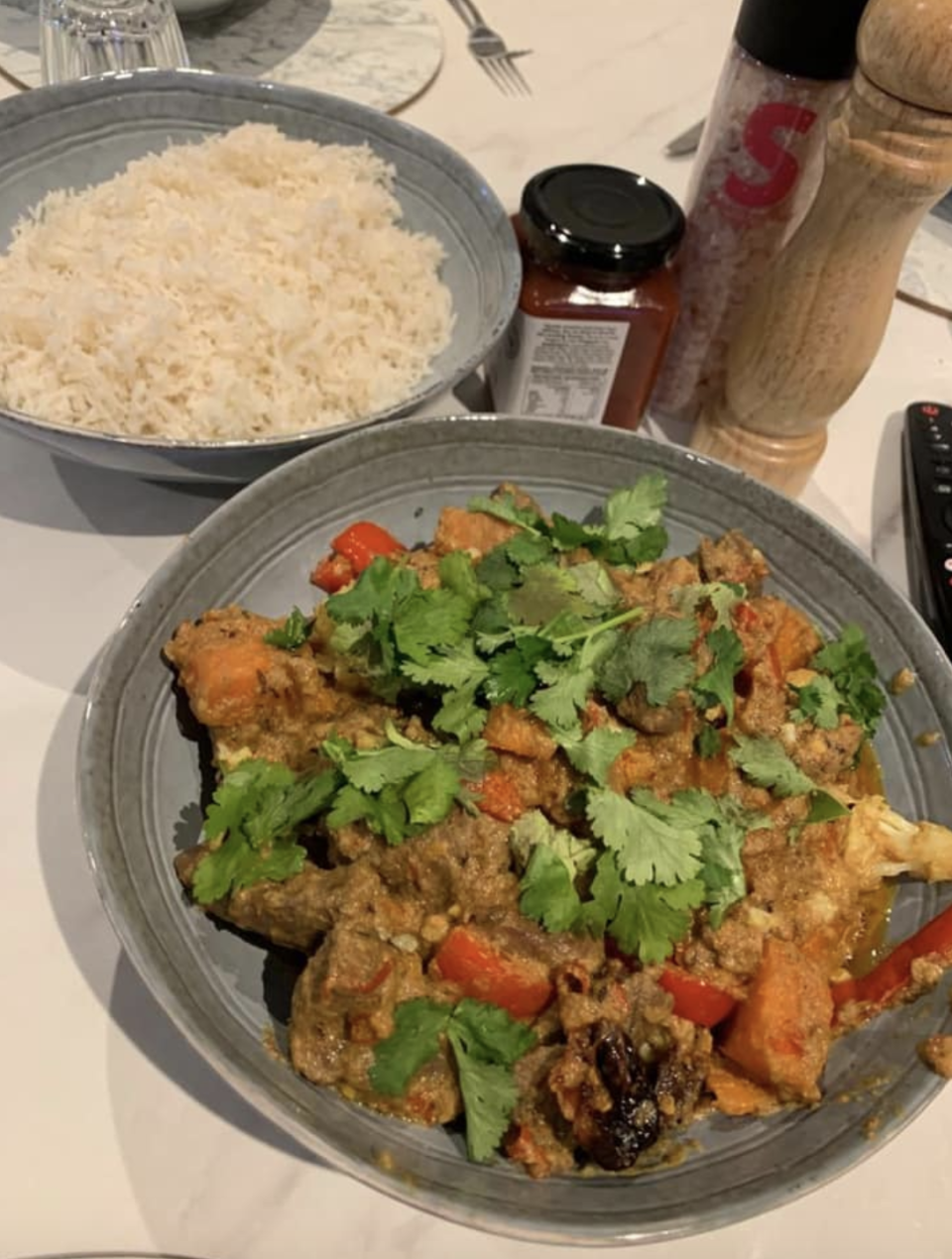 An image of the finished Lamb Rhapsody from Rajasthan enjoyed in the Morrison household Saturday evening. Source: Facebook/scottmorrison4cook