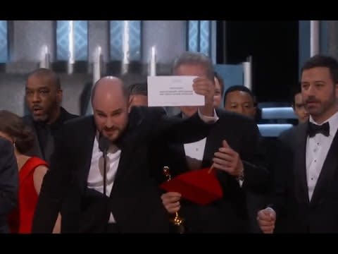 2017: When the wrong winner for “Best Picture” was announced.