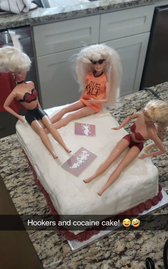 A hookers and cocaine cake