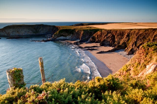 beach on the Pembrokeshire coast path