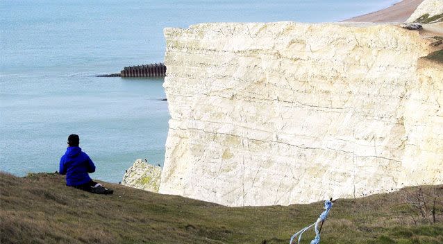 According to Mr Saunders, the woman had ignored a sign which said to keep clear of the edge. Source: Sid Saunders/ SWNS