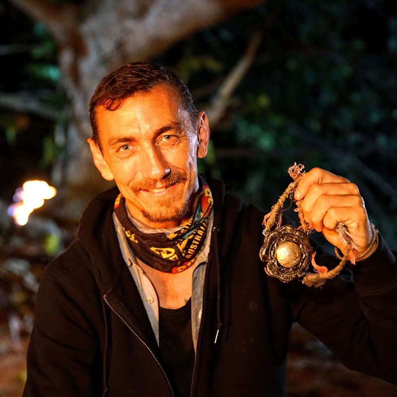 Forner NRL champion Mat Rogers walked away with an immunity idol in his pocket after last night’s blindside. Source: Ten