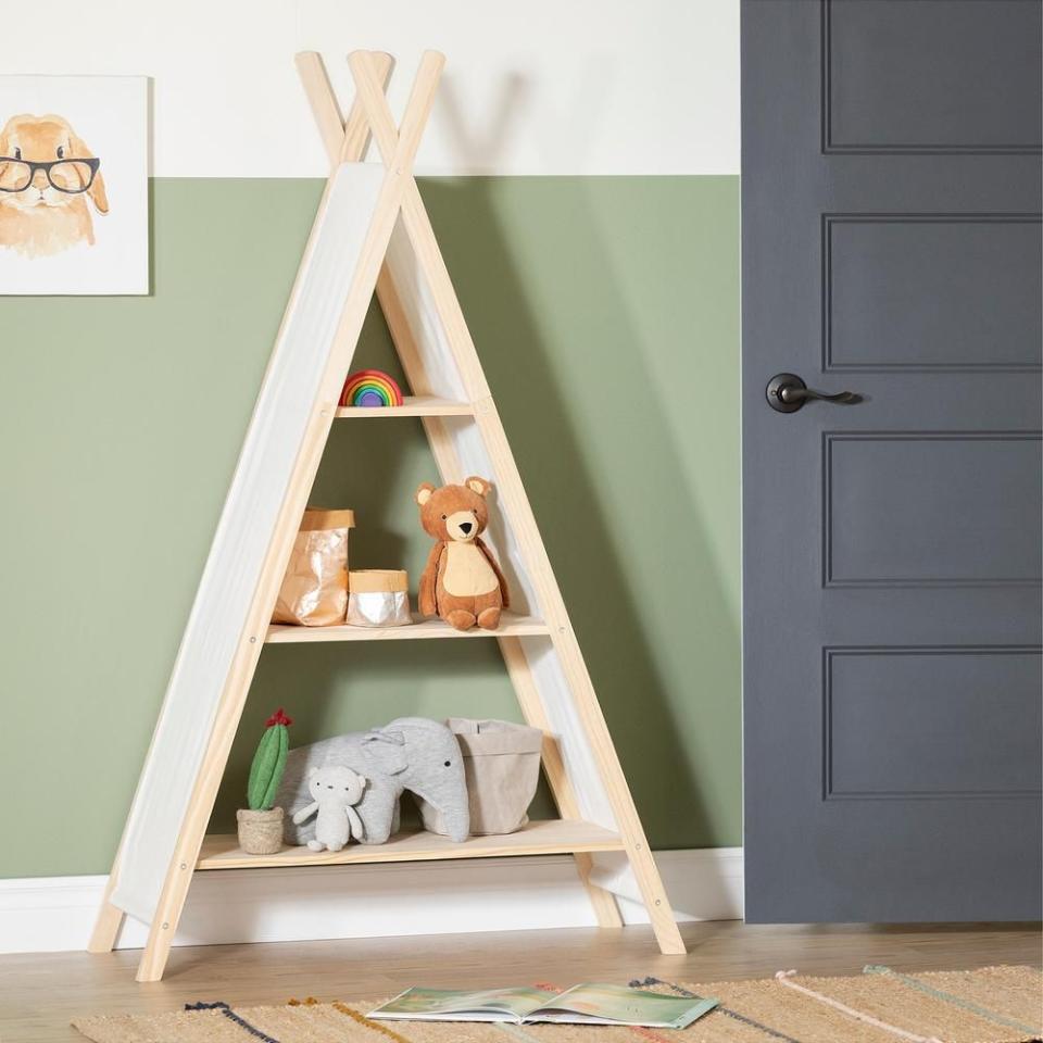 Sweedi Natural Cotton and Pine Teepee Shelving Unit