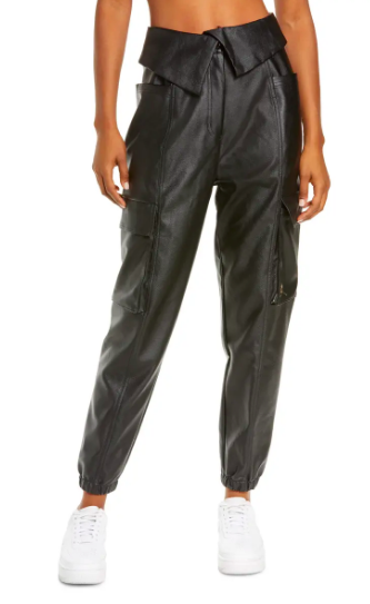 Seams Like Heaven Faux Leather Joggers