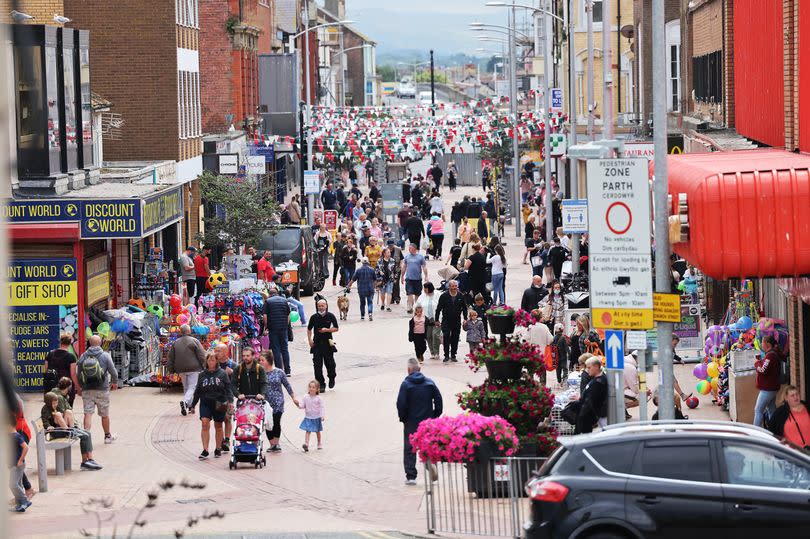 Rhyl High Street just three years ago