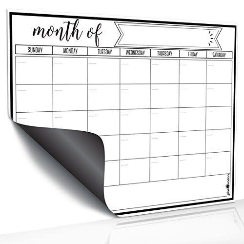 3) Dry Erase Monthly Calendar