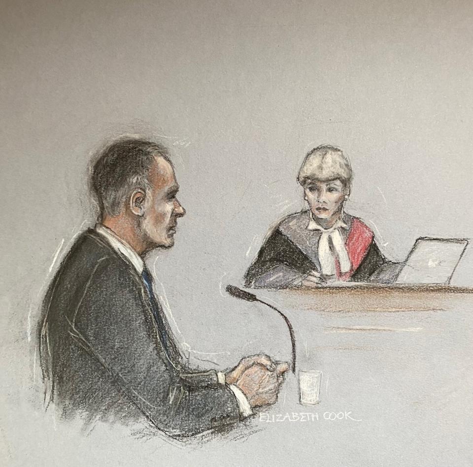 Giggs giving evidence (Elizabeth Cook/PA) (PA Wire)