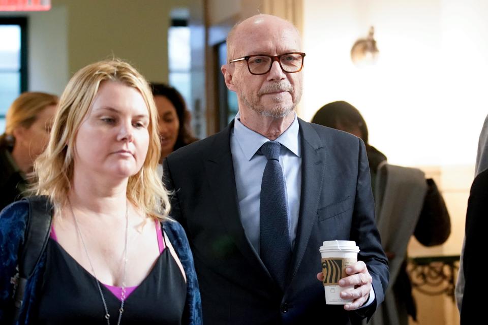 Screenwriter and film director Paul Haggis arrives at court for a sexual assault civil lawsuit, Wednesday, Nov. 2, 2022, in New York. (AP Photo/Julia Nikhinson)