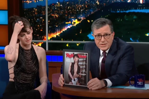 Stephen Colbert Says CBS Asked Him Not to Show Kristen Stewart's