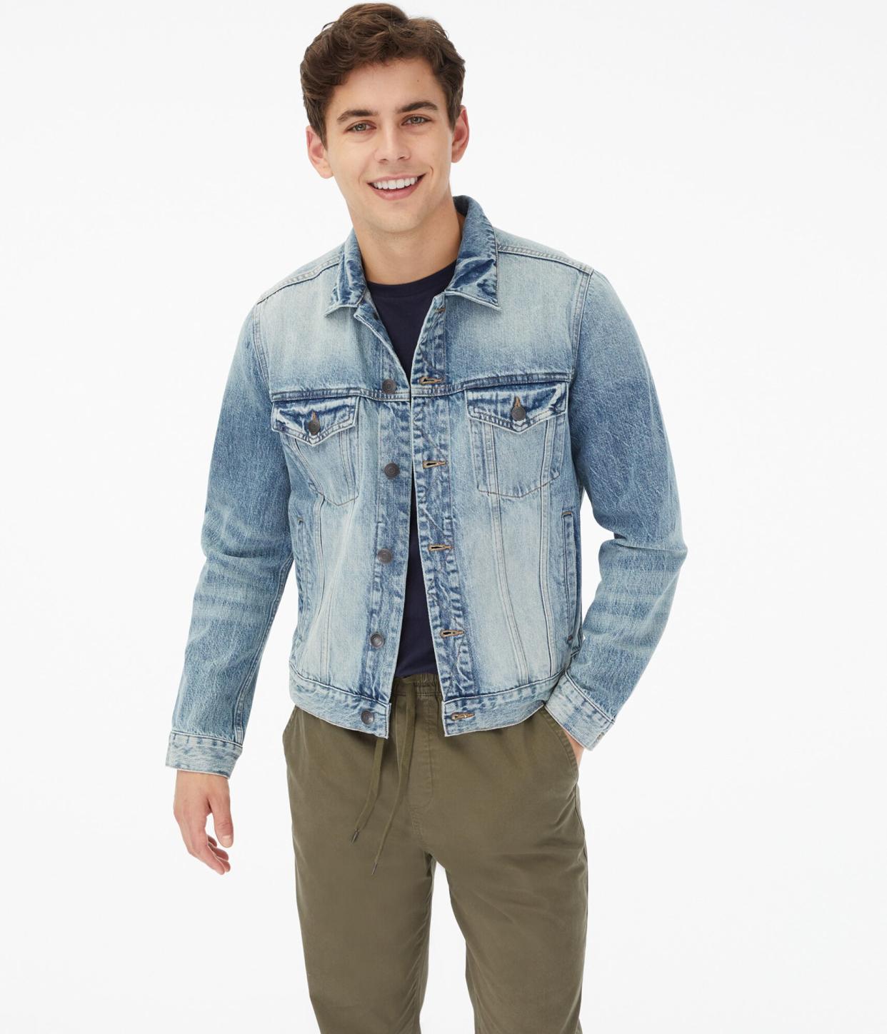 Best Men's Denim Jackets Aeropostale Denim Trucker Jacket