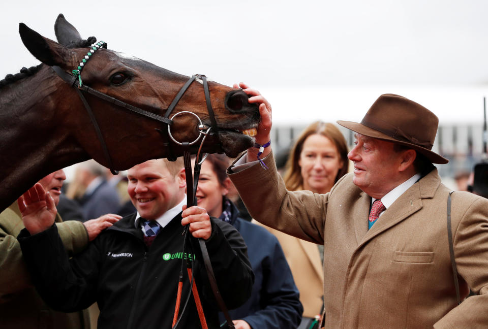 Trainer Nicky Henderson must now decide future targets for his star chaser Altior, who lost his 19-race unbeaten run at Ascot