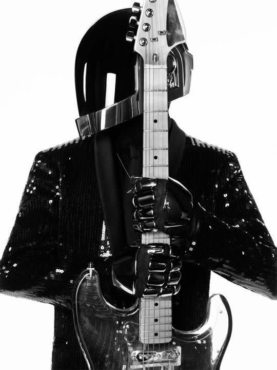 Daft Punk starred in the SS13 campaign in which musicians like Marilyn Manson and Marianne Faithful styled themselves in Saint Laurent. Photo: Hedi Slimane for Saint Laurent