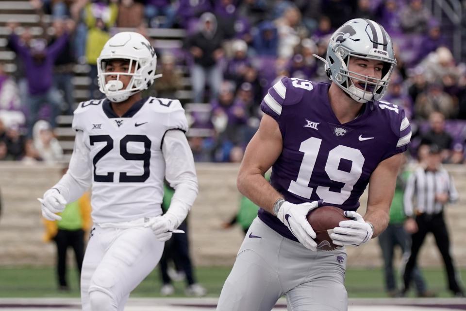 Sammy Wheeler was a dual-threat quarterback in high school but has embraced playing tight end at Kansas State.