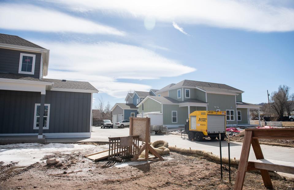 Harmony Cottages construction is pictured in Fort Collins on March 4, 2020.