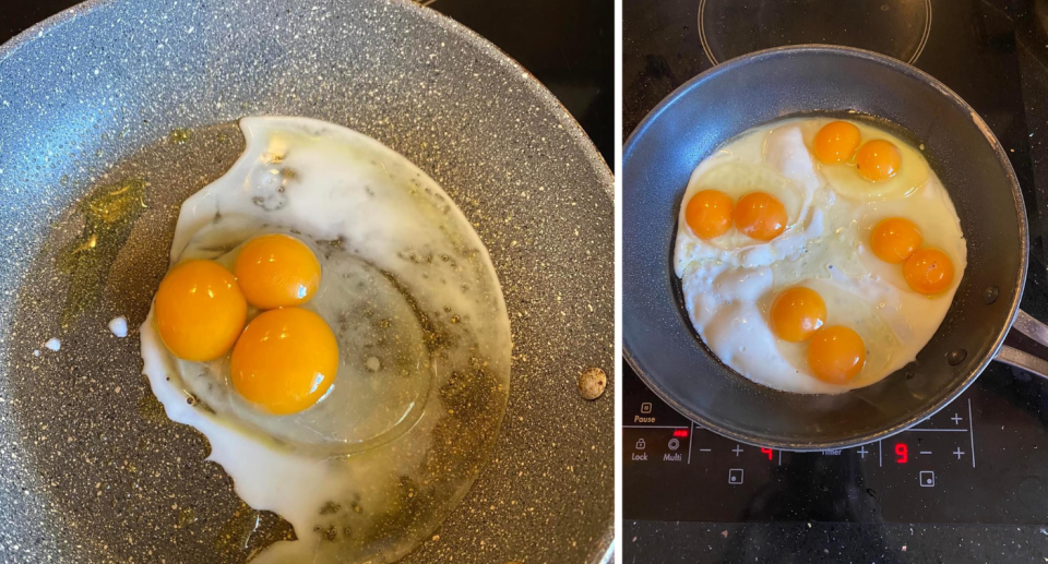 An Aldi customer has found both double and triple yolks in her eggs. Photo: Facebook/Aldi Mums