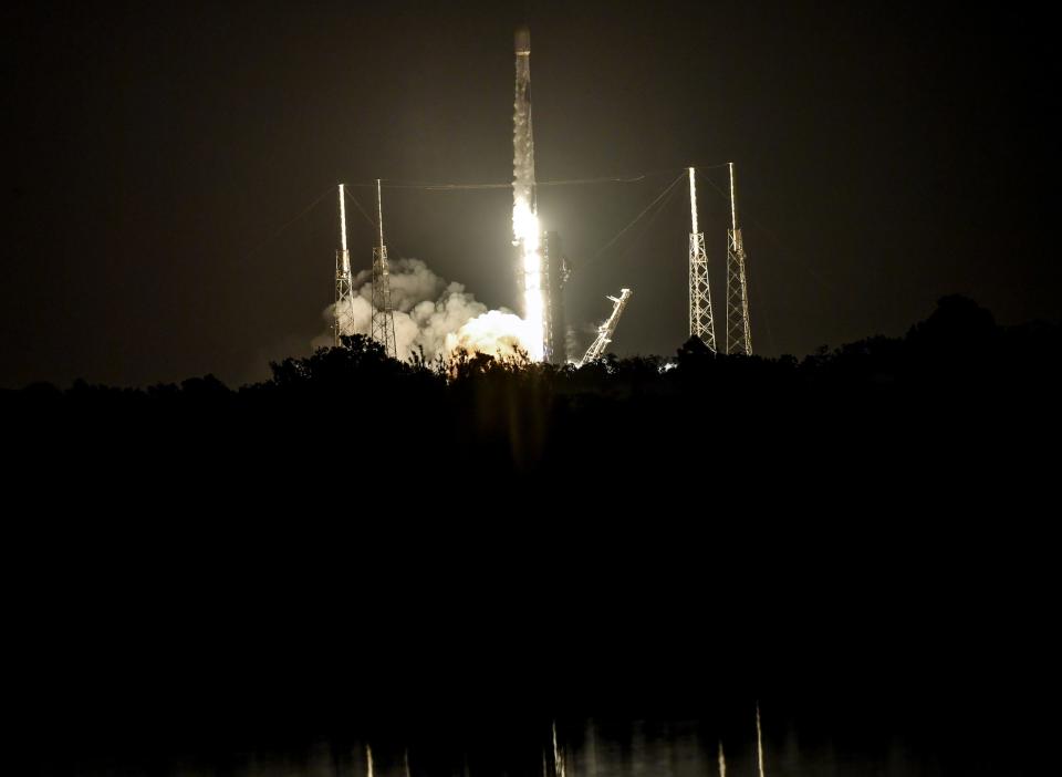 A SpaceX Falcon 9 rocket lifts off from Pad 40 at Cape Canaveral Space Force Station Wednesday, July 3, 2024 carrying 20 Starlink internet satellites.Craig Bailey/FLORIDA TODAY via USA TODAY NETWORK