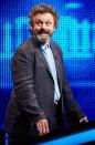 Michael Sheen tests his trivia skills during an episode of <em>The Chase for Soccer Aid</em>, which will air in London on Friday.