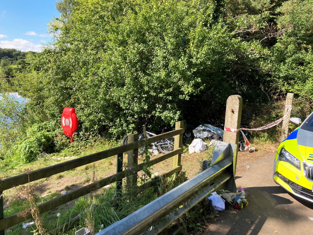 The scene at Lough Enagh on the outskirts of Londonderry where two boys died after getting into difficulty (Rebecca Black/PA) (PA Wire)