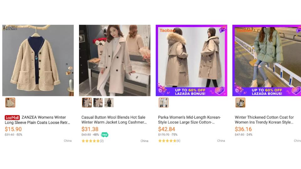 You can find Korean drama style winter coats and jackets on Lazada Singapore/ Moneysmart