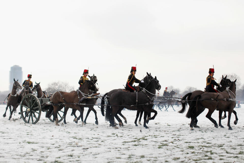 The King's Troop Royal Horse Artillery Prepare To Leave Their St.John's Wood Barracks For Woolwich