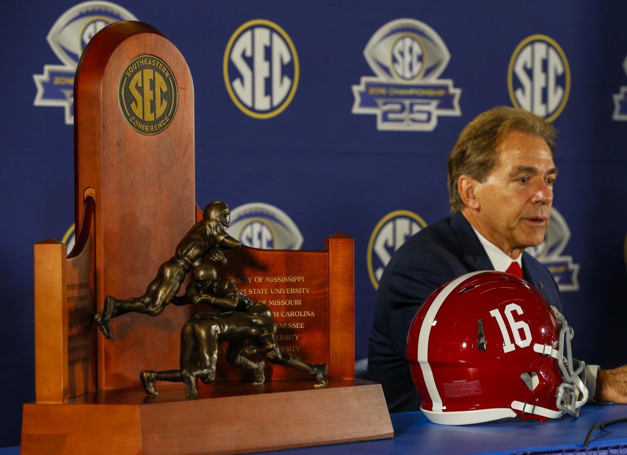 Nick Saban and a host of other SEC coaches voiced support for a new redshirt rule proposal. (AP)