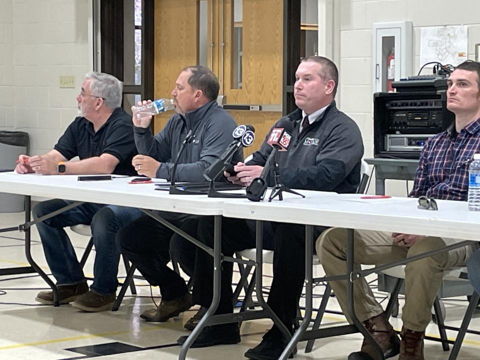 Representatives from the U.S. Environmental Protection Agency; the Michigan Department of Environment, Great Lakes, and Energy (EGLE); Pilot Travel Center; and others spoke and address residents' questions.
