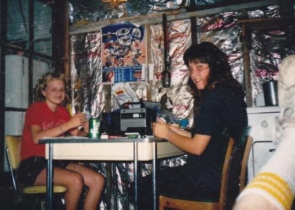 Melissa and Michelle playing cards. (Photo contributed by Melissa Johnson. )