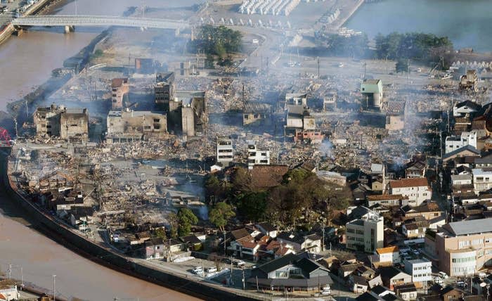 birds eye view of a japanese city