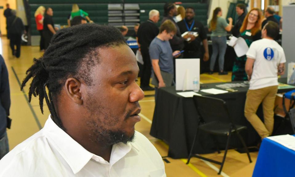 Cornel Tracey of Cocoa was among the hundreds of people who attended the 8th Annual Paychecks for Patriots Veterans Job Fair at Viera Regional Community Center. He was seeking truck-driving positions.