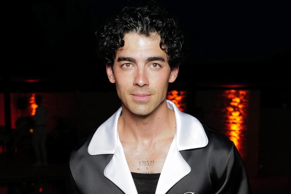 <p>Darren Gerrish/Getty</p> Joe Jonas at the One&Only Aesthesis Grand Opening Party  in Athens on June 6, 2024 