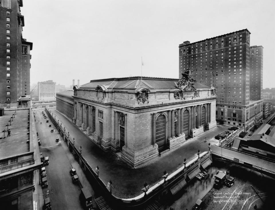 An exterior view of Grand Central Station terminal in this undated handout photo. It made its debut in the heyday of cross-country train travel, faced demolition in the era of the auto, and got a new lease on life with a facelift in its eighth decade. Now Grand Central Terminal, the doyenne of American train stations, is celebrating its 100th birthday. Opened on Feb. 2, 1913, when trains were a luxurious means of traveling across America, the iconic New York landmark with its Beaux-Arts facade is an architectural gem, and still one of America's greatest transportation hubs. (REUTERS/Corbis/Handout)