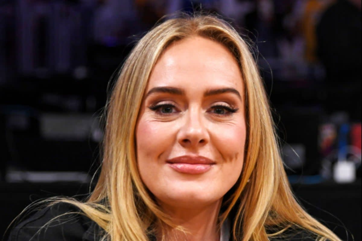 Adele recently announced that she gave up alcohol and caffeine over three months ago. Pictured in May 2023 (Getty Images)
