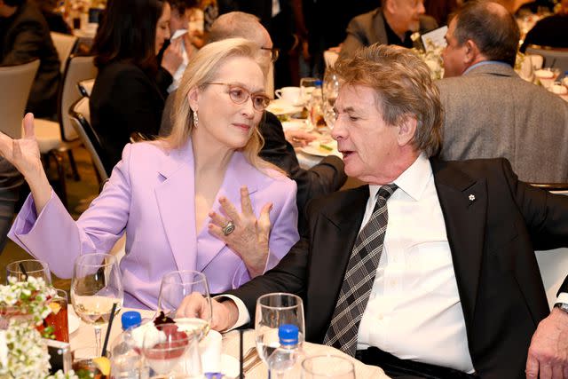 <p>Michael Kovac/Getty</p> Meryl Streep and Martin Short at the AFI Awards 2024
