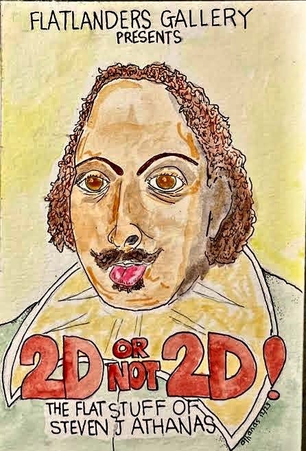 This image advertises an upcoming public art exhibit opening Tuesday, Jan. 9, 2024, at Flatlanders Sculpture Supply and Art Galleries on the east side of Blissfield. “2D or Not 2D: The Flat Work of Steven J. Athanas” is the title of the upcoming exhibit that continues through March 2.