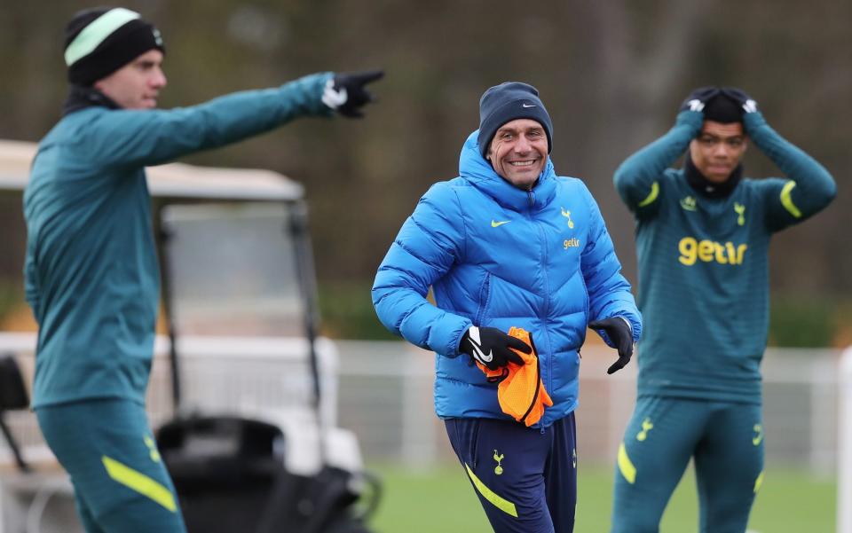 Antonio Conte aims to lead by example in training sessions with his energy levels - GETTY IMAGES