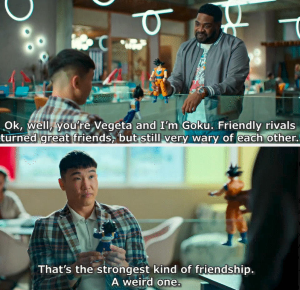 Joel Kim Booster and Ron Funches in 'Loot"