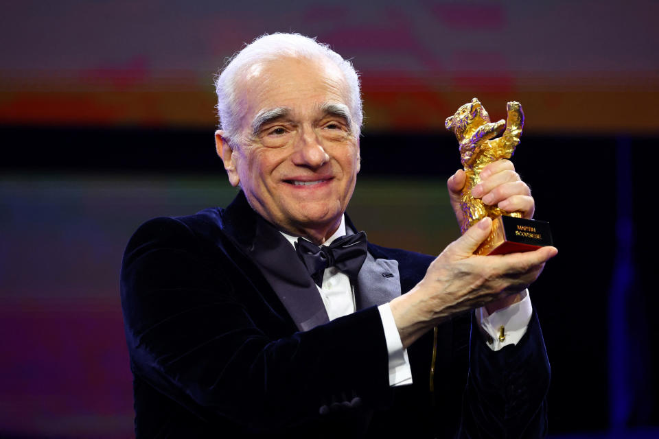 Martin Scorsese mit dem Goldenen Bären 2024 in Berlin (Bild: Reuters)