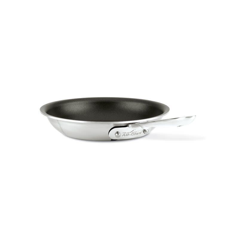 30) All-Clad D5 Stainless Brushed Steel Nonstick Frying Pan